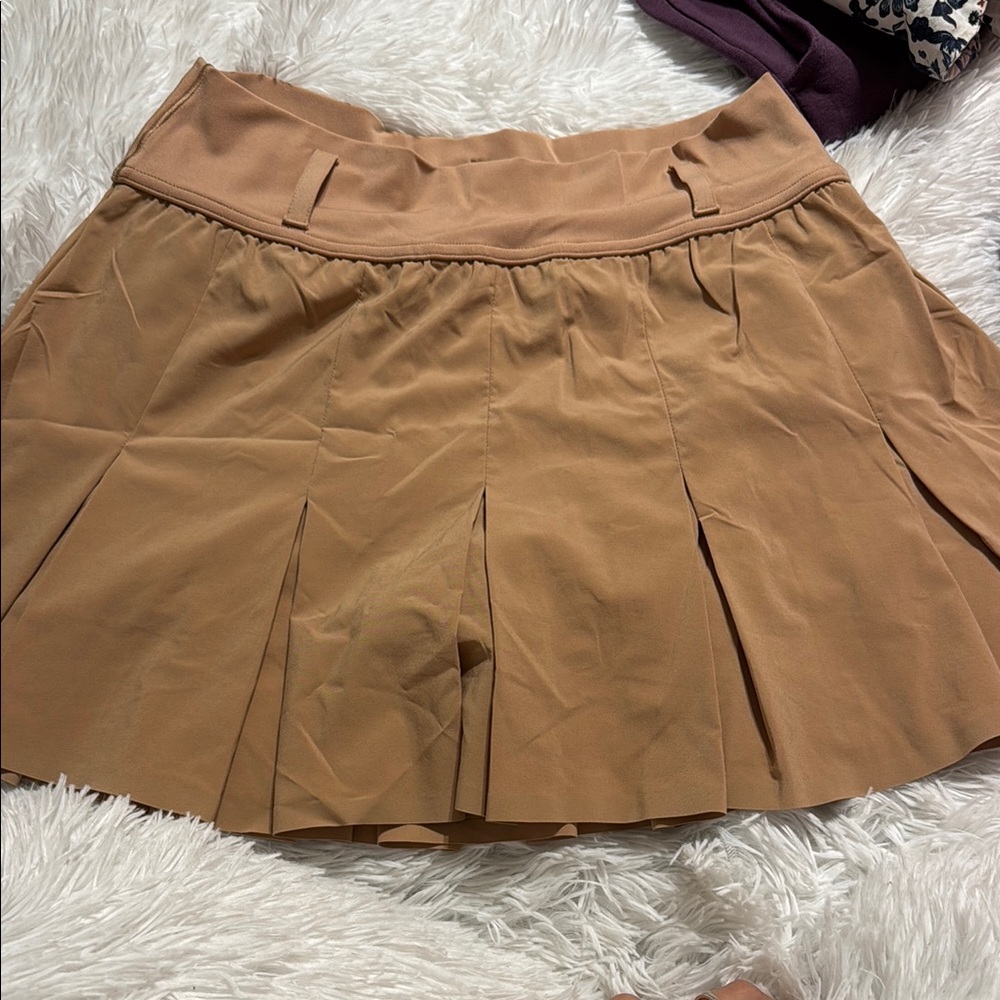 Offline brown pleated skirt